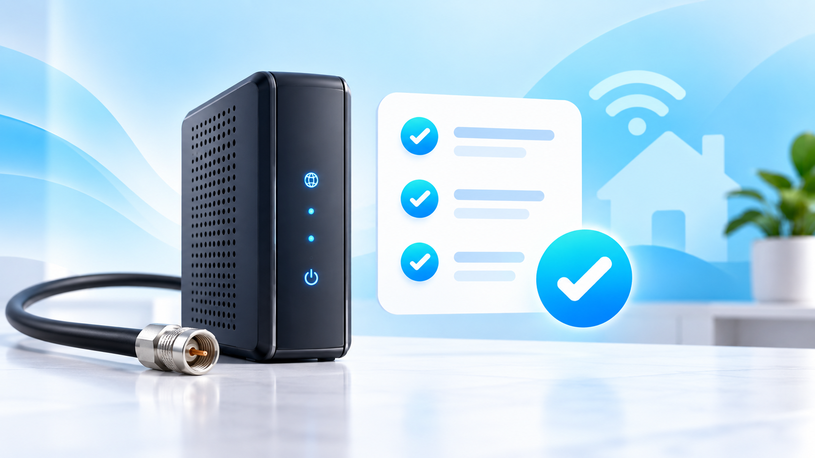 Modem comparison and shopping illustration
